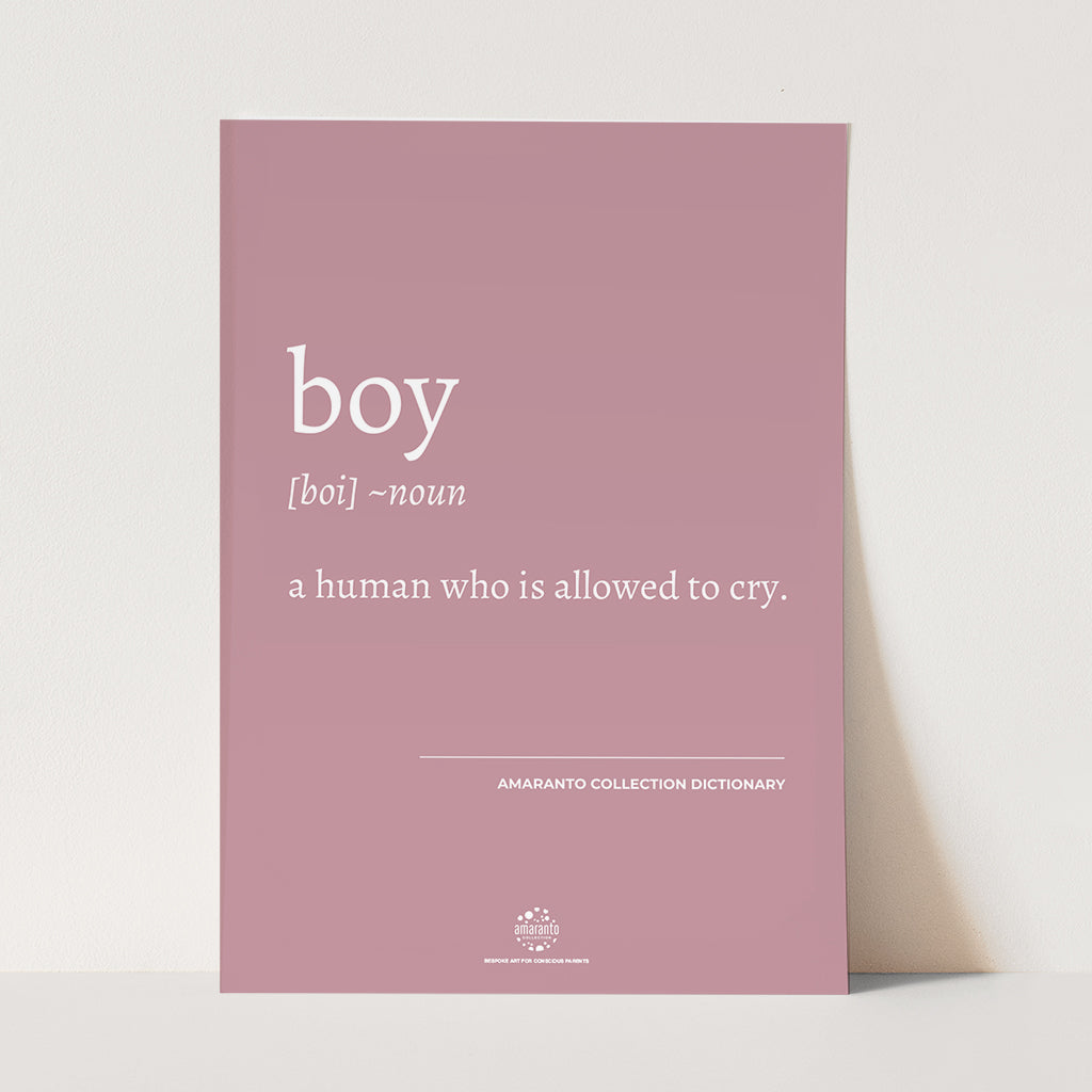 Conscious Dictionary Poster - Boy