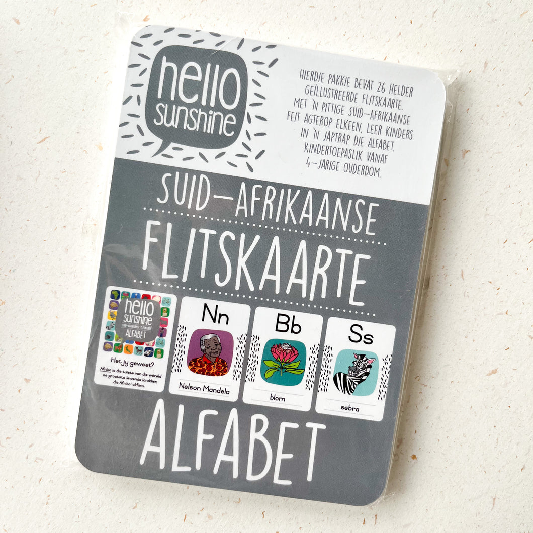 South African Alfabet Flashcards - Afrikaans