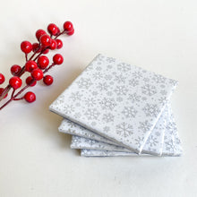 Load image into Gallery viewer, Porcelain Coasters - Snowflake (Set of 4)
