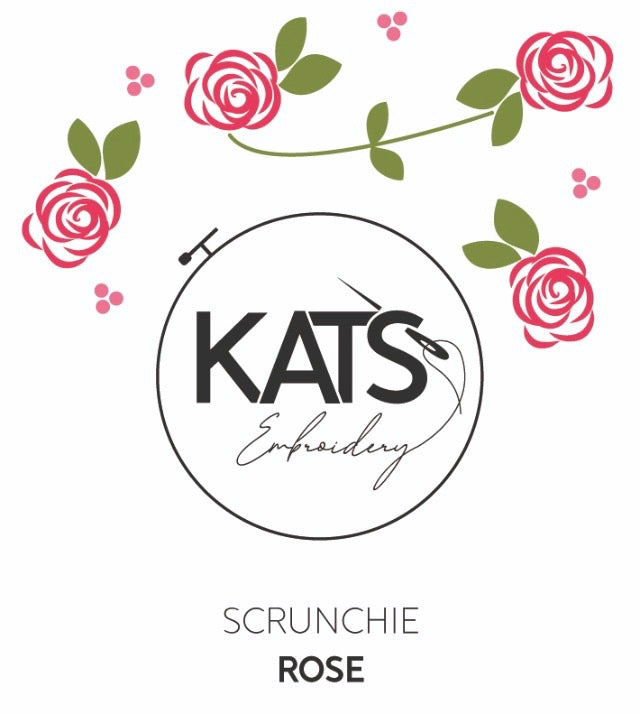 DIY Embroidery Kit - Rose Scrunchie