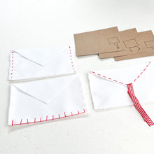 Load image into Gallery viewer, Card and White Fabric Envelope - Set of 3
