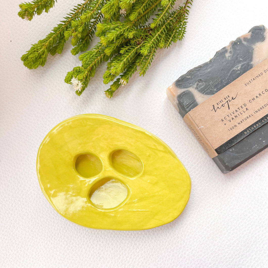 Ceramic Soap Dish with Tray