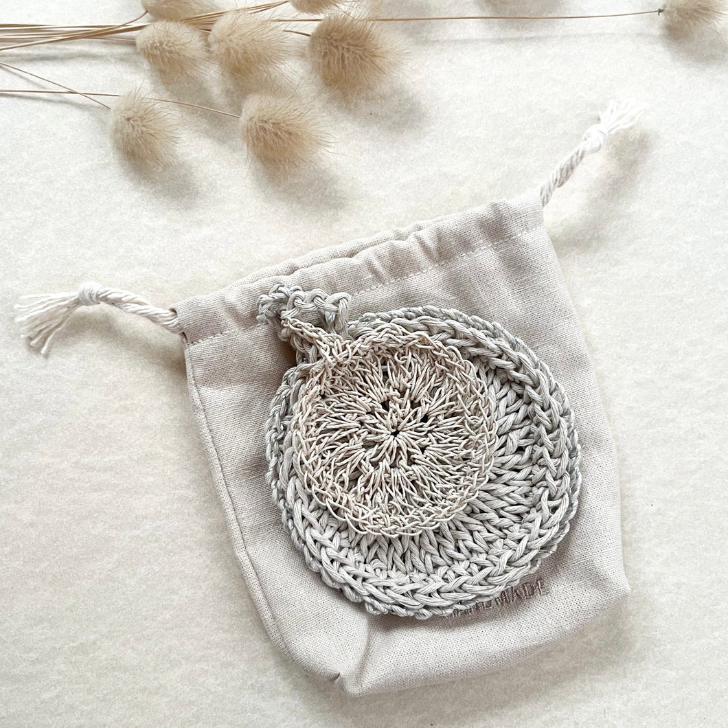 Hemp Scrubbies with Gift Bag - Natural
