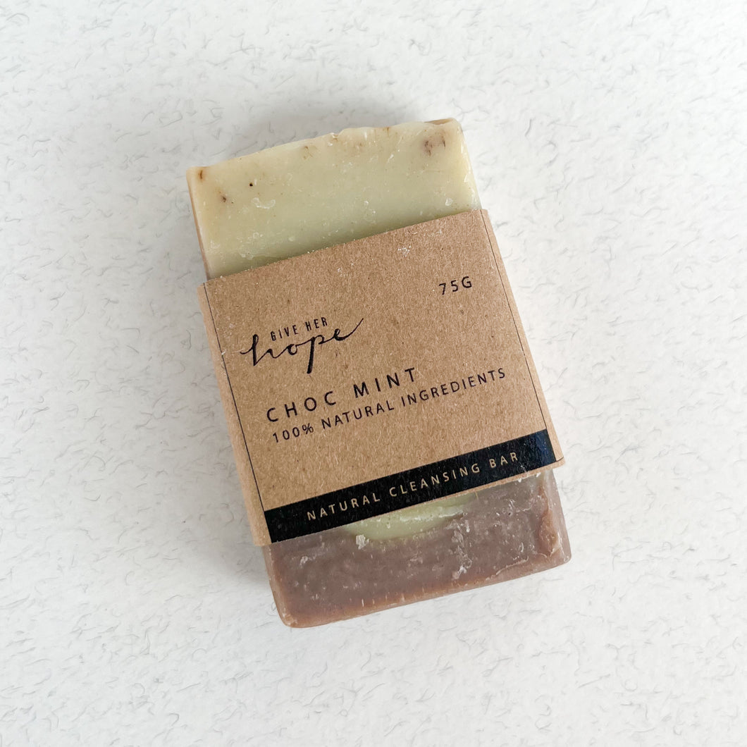 Handmade Natural Soap - Choc Mint (75g)