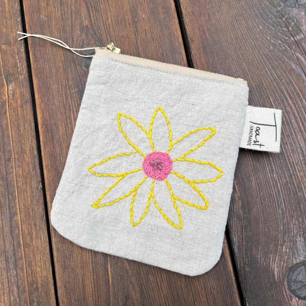 Hemp Hand Embroidered Pouch