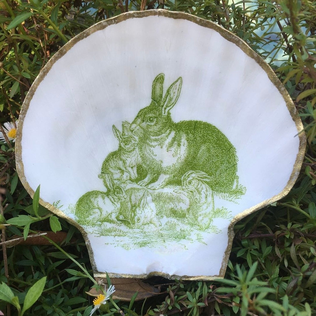Easter Decoupage Scallop Shell