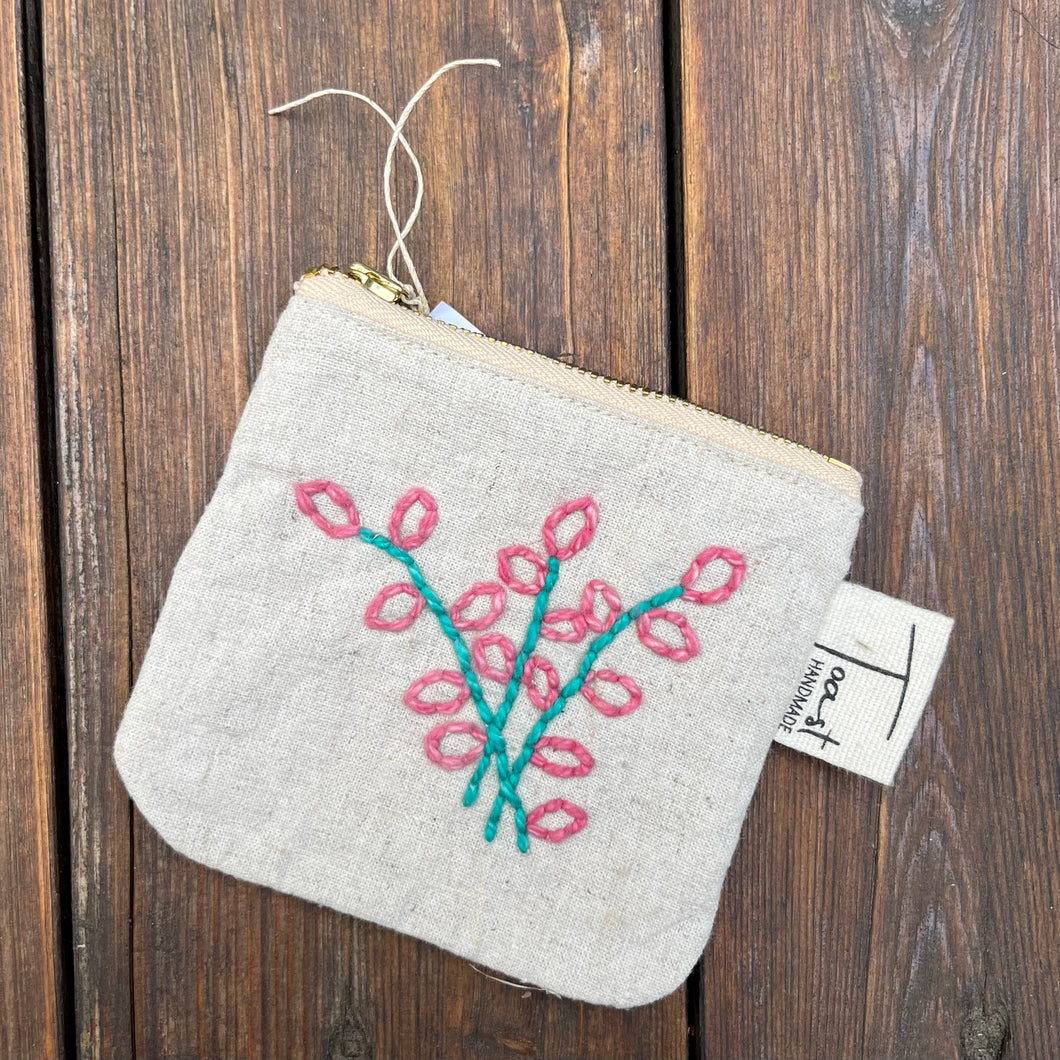 Hemp Hand Embroidered Pouch