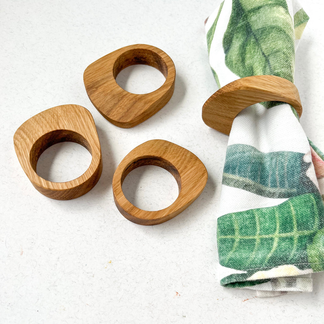 Oak Napkin Rings