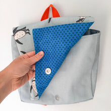 Load image into Gallery viewer, Kiddies Penguin Backpack - Red and Blue Detail
