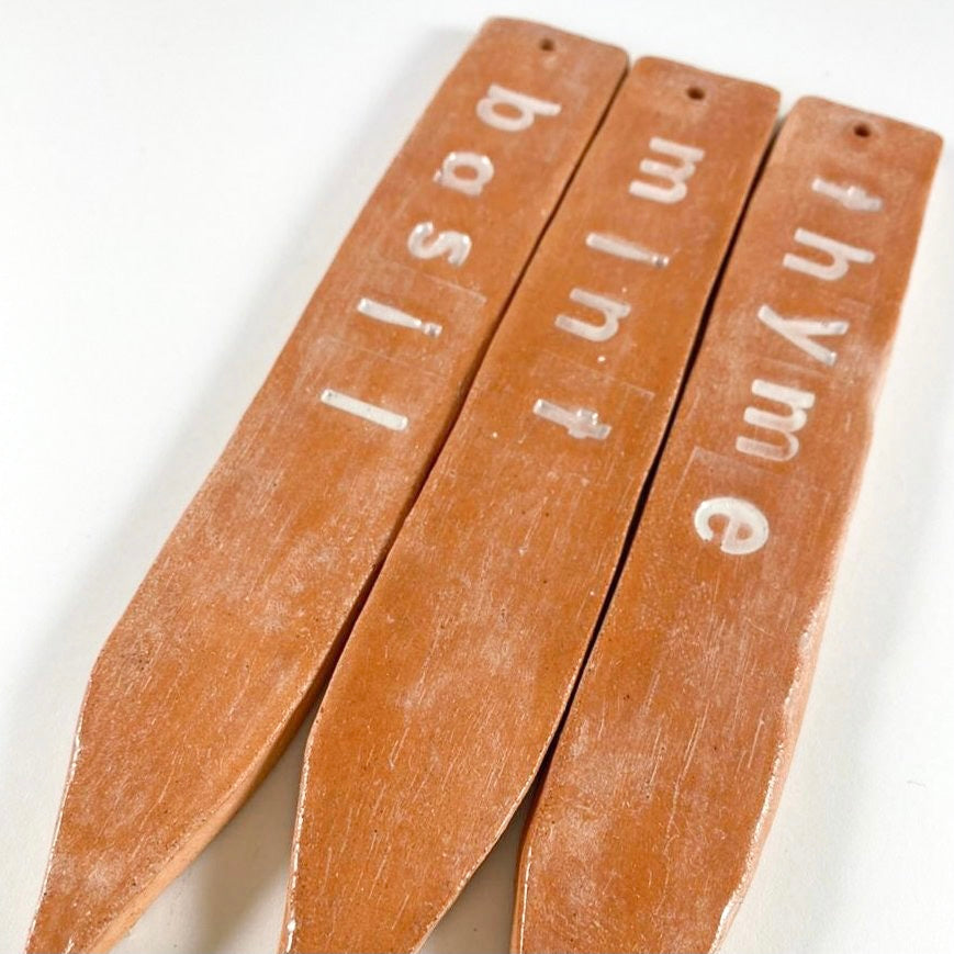 Herb Tags - Terracotta (set of 3)