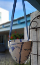 Load image into Gallery viewer, Ceramic Hanging Planter - Delft and White
