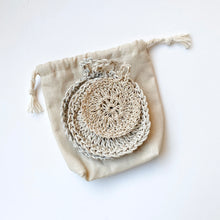 Load image into Gallery viewer, Hemp Scrubbies with Gift Bag - Natural
