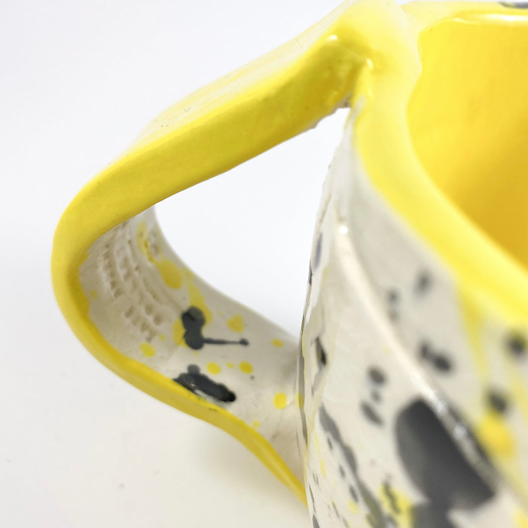 Ceramic Jug - Yellow with Splashes
