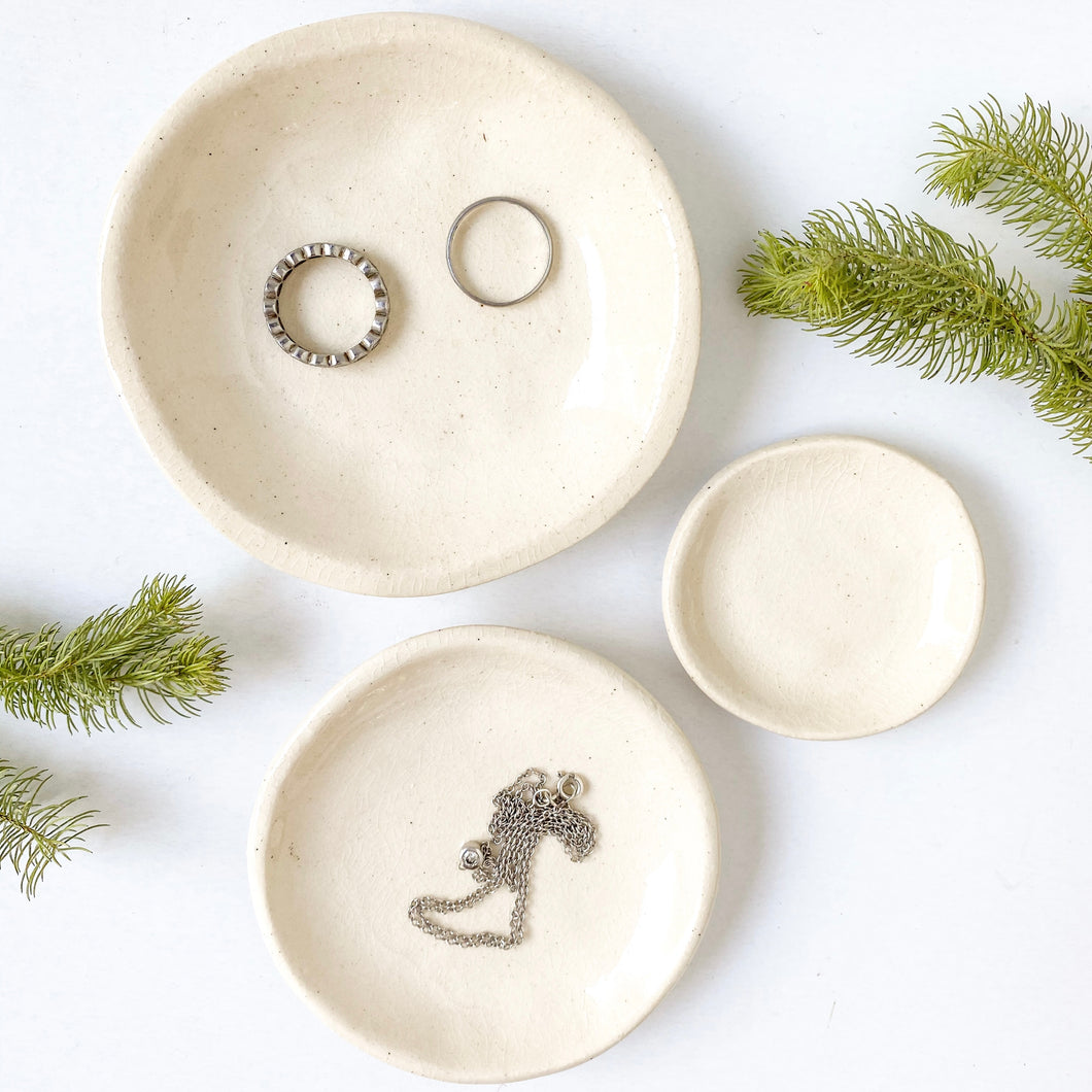 Ivory Ceramic Bowls - Set of 3
