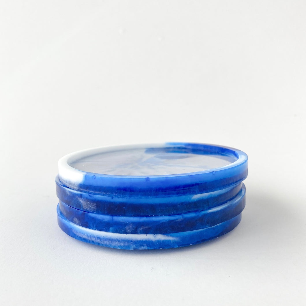 Resin Coasters (set of 4) - Sea Blue