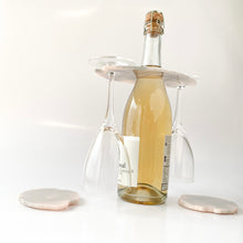 Load image into Gallery viewer, Resin Wine Butler and Coasters - Pink and Grey
