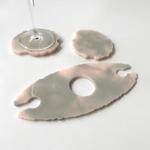 Load image into Gallery viewer, Resin Wine Butler and Coasters - Pink and Grey
