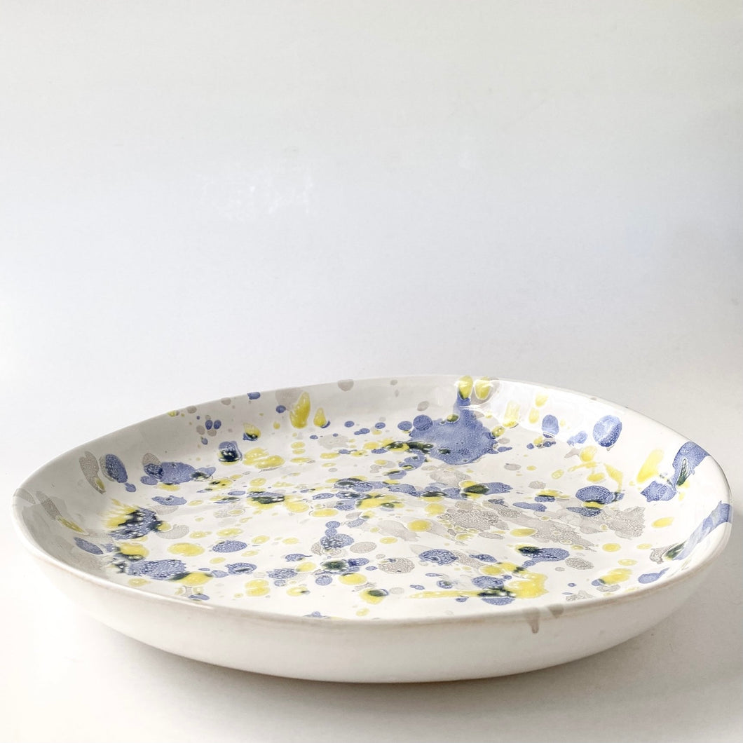Ceramic Plate - White Splash