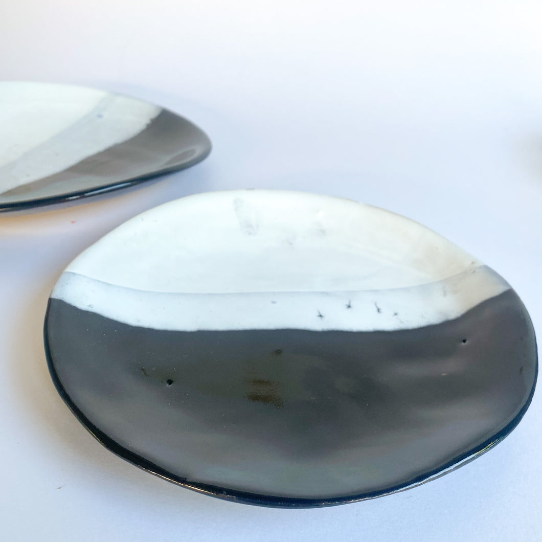 Ceramic Plate - Black and White