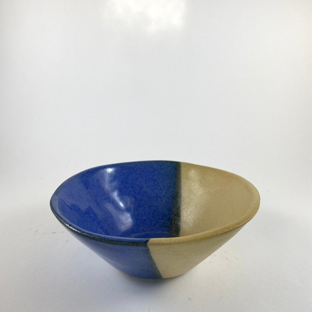 Ceramic Bowl - Blue and Natural