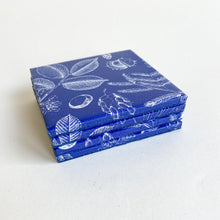Load image into Gallery viewer, Porcelain Coasters - Blue Botanical (Set of 4)
