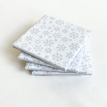 Load image into Gallery viewer, Porcelain Coasters - Snowflake (Set of 4)
