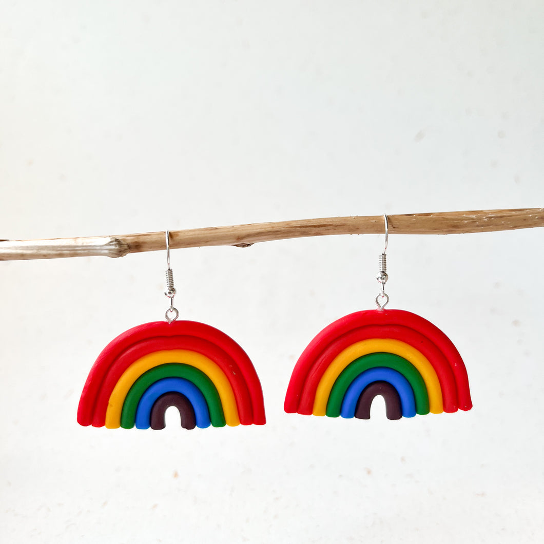 Large Rainbow Earrings