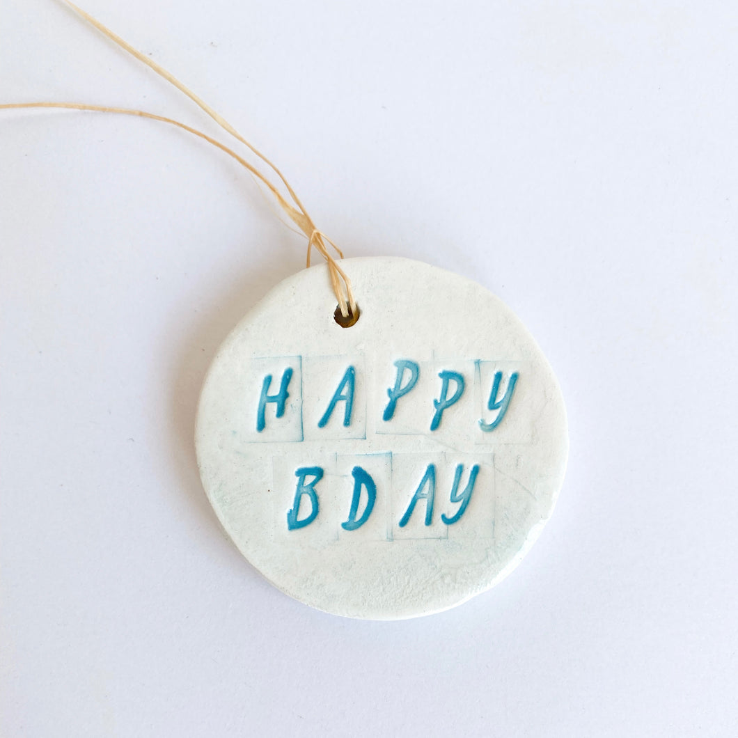 (Re)-Gift Tag - Happy Birthday (blue)