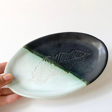 Load image into Gallery viewer, Ceramic Plate - Gunmetal Leaf
