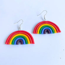 Load image into Gallery viewer, Large Rainbow Earrings

