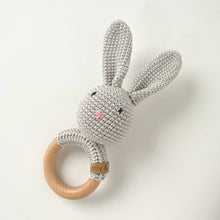 Load image into Gallery viewer, Baby Rattle and Teether - Grey Bunny
