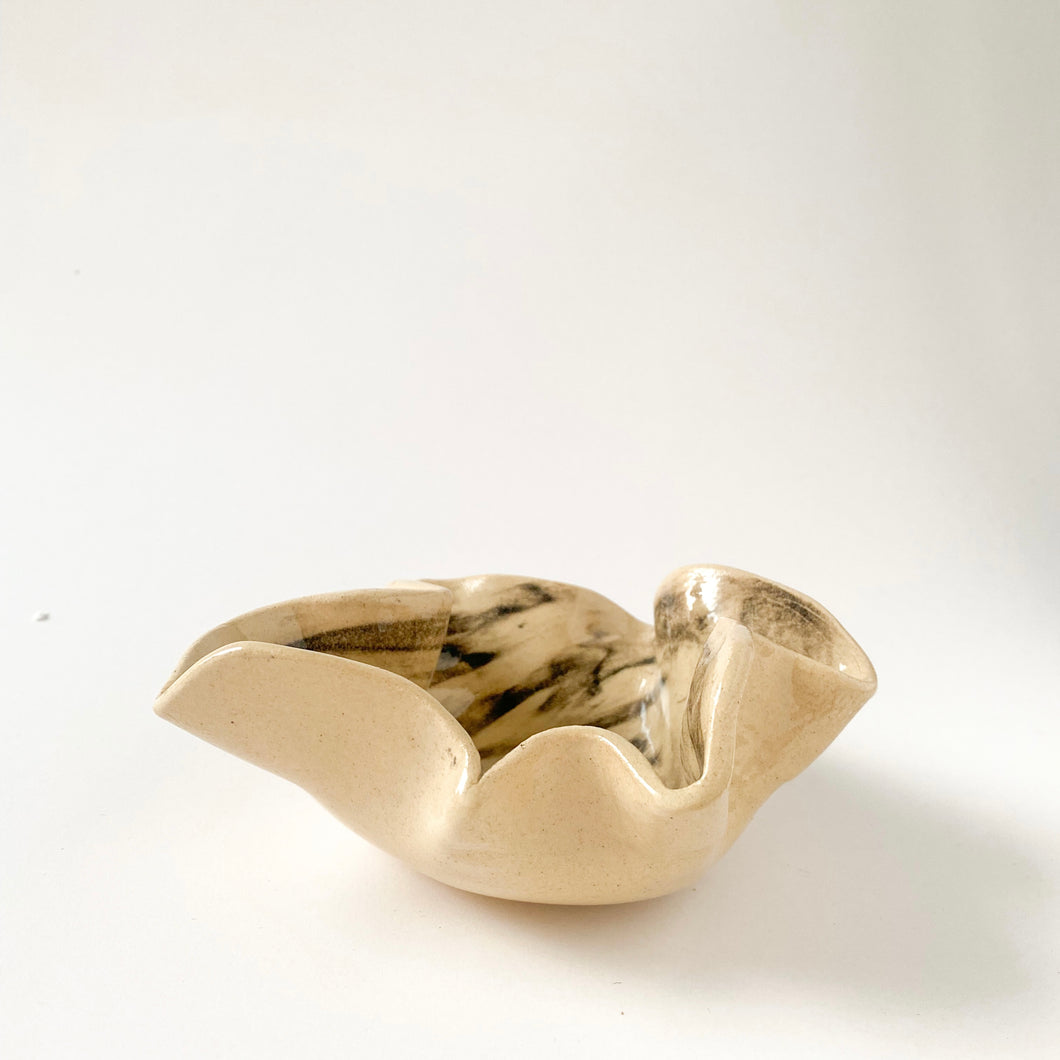 Wavey Ceramic Bowl - Marble