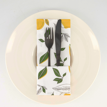 Load image into Gallery viewer, Napkins - Lemon and Leaves (set of 4)
