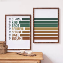 Load image into Gallery viewer, Self Affirmations Poster Set - English (A3) Autumn
