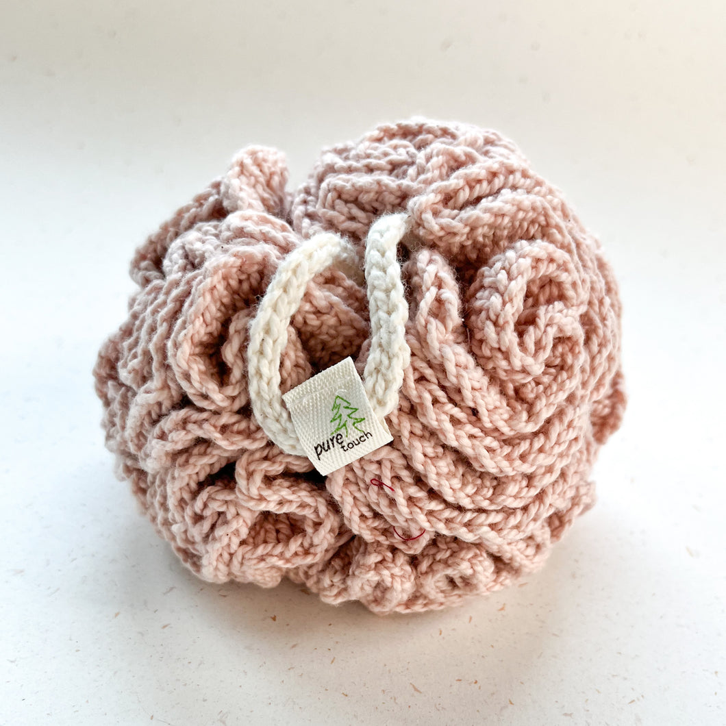 Crocheted Shower Buff - Pink