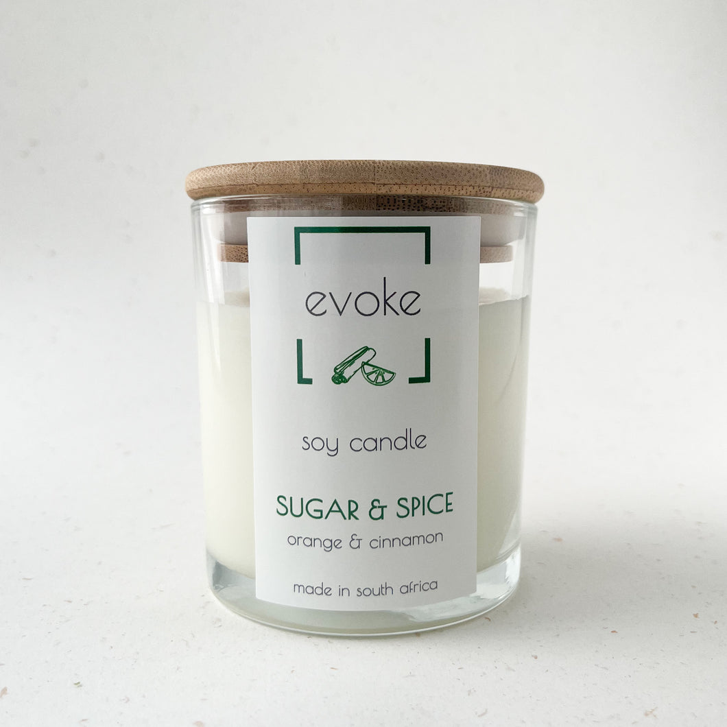 Scented Soy Candle - Sugar and Spice (Orange and Cinnamon)