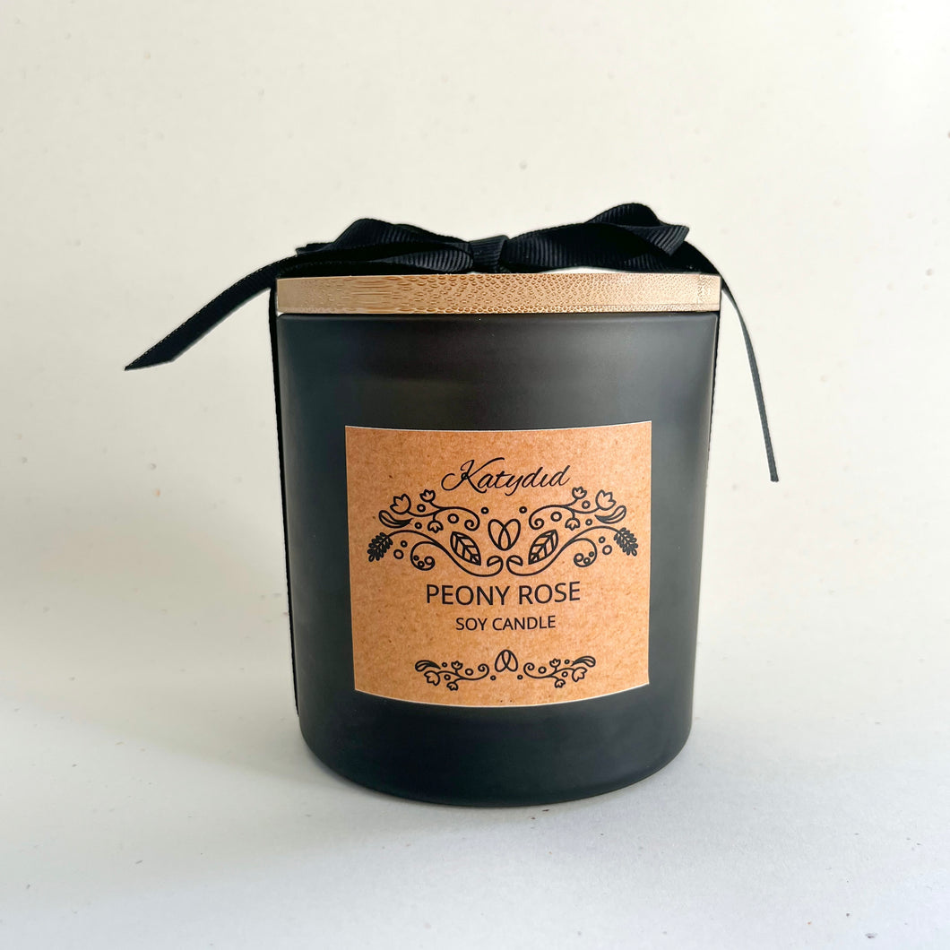 Peony Rose Soy Scented Candle - Large