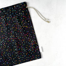 Load image into Gallery viewer, Fabric Gift Bag - Black with Dots
