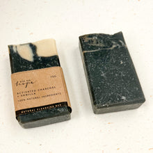 Load image into Gallery viewer, Handmade Natural Soap - Activated Charcoal and Vanilla (75g)
