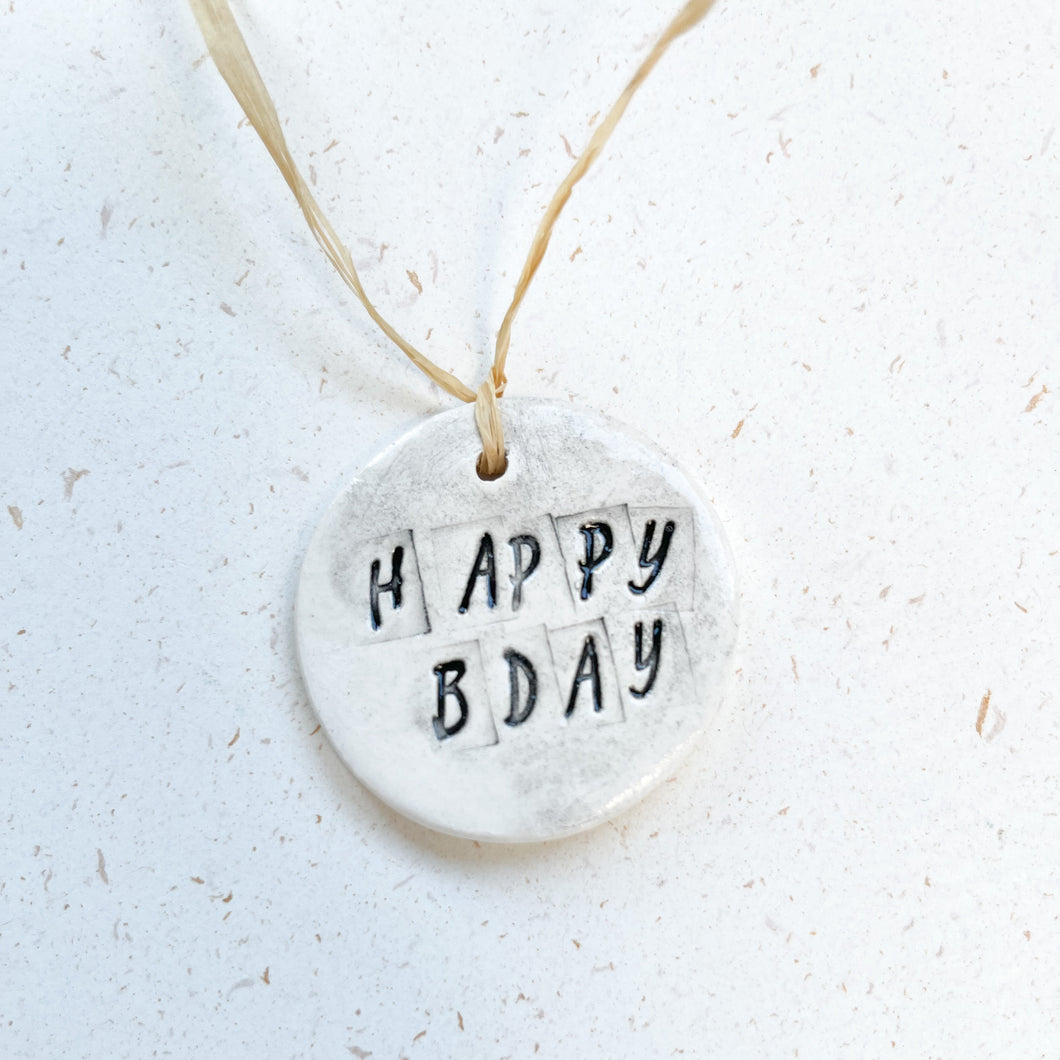 (Re)-Gift Tag - Happy Birthday (black)