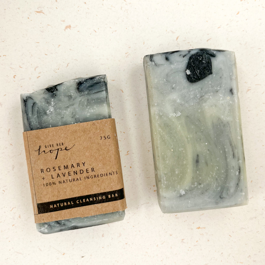 Handmade Natural Soap - Rosemary and Lavender (75g)
